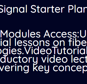 Signal Starter Plan